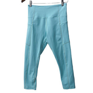 Zyia Blue Crop Side Pocket Legging Size 4 Small